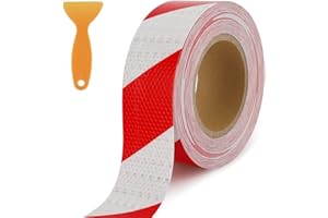 HZSK Reflektorband, Reflektierende Klebeband 5cm*25m, Wasserfest Hohe Intensität Reflektorbänder, PVC Reflektorfolie Warnklebeband für Treppe, Fahrzeuge, Boote, Wegweiser, Briefkasten