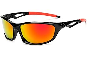 Qixuan Polarized Sport Sunglasses for Men Women Lens HD UV400 Protection Light Weight Frame Outdoor Cycling Running Sun Glasses Waterproof with Case and Cloth