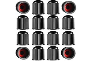Tire Valve Stem Caps The Upgraded Version has a Sealing Ring for Car, Motorbike, Trucks, Bike, Bicycle （Black） (24)