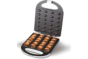 ‎MESKO Mesko MS3081 Elektrischer Waffelautomat für Nudeln, Oreshki gefüllt mit Creme, 24 Hälften gebackene Kekse in 2 Minuten, antihaftbeschichtete Platten, Nut Maker, Weiß, 1600 W