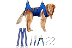 Kkiimatt Hamac de toilettage pour chien, nouvelle édition 2023, support de harnais à suspendre pour couper les ongles, hamac de coupe des ongles pour chien avec large sangle, sangle de toilettage pour