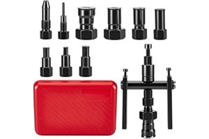 CarBole Zestaw ściągaczy do łożysk wewnętrznych do motocykla, 10 sztuk, 8–25 mm, zestaw ściągaczy do łożysk wewnętrznych, wkładka pilota młotka ślizgowego, wyciągacz otworów ślepych, uniwersalny do