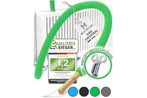 ‎M MEISTERSTARK DIE ORIGINAL Heizungsbürste lang 115cm [NOTE 1,2] I Flexible Heizkörperbürste für Heizkörper reinigen & Heizkosten senken I Long Radiator Brush I Heizkörper Reinigungsbürste inkl. Entlüftungsschlüssel
