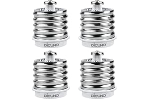 DiCUNO E40 a E27 Socket Converter Adattatore socket da 4-pack Adattatore di base per lampada di alta qualità per lampadine a LED, a incandescenza e lampadine CFL
