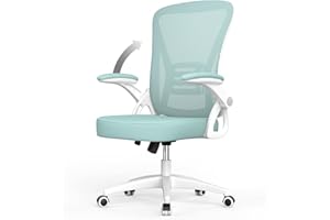 rattantree Bürostuhl, Ergonomischer Schreibtischstuhl mit Verstellbare Armlehnen, Lordosenstütze, Höhenverstellbar, Gepolstertem Sitzkissen, 360° Drehstuhl für das Büro Arbeitszimmer, Grün