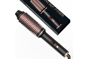 ‎UMIGA 3 in 1 Thermal Brush, 38mm Lockenbürste Thermobürste, Lockenbürste LCD Anzeige 120-210℃, Erhöhen Sie das Haarvolumen, Lose Locken, Glattes Haar, Leichte Kompakte Größe, Dual Spannung Passend für Reise