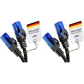 KabelDirekt &ndash; Ethernet Kablosu 10Gbit/s &ndash; 1,5m, siyah (2 paketi)