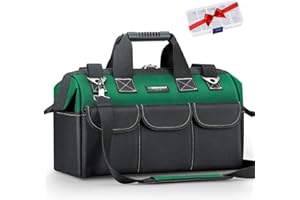 WINHUNT Werkzeugtasche, 15-Zoll Werkzeugtaschen Organizer, Werkzeug Aufbewahrungstasche mit weitem Mund, aus 1680D Polyester, mit 14 Multi-Taschen (15 zoll)