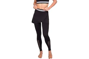 VeoFit Legging Deportivo con Falda para Mujer – Falda Pantalón de Yoga, Pilates, Fitness, Running, Tenis- Cómodo, Transpirable, Opaco, de Cintura Alta y Bolsillo - Diseño francés