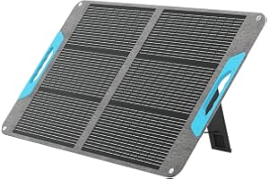 Renogy N-typ Solpanel vikbar 100 W, 25 % hög effektivitet bärbar solmodul, IP65 3,3 kg vikbar solpanel för powerstation, husb