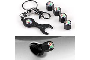 OYDDL Tappi per valvole auto, per pneumatici, compatibili con Alfa Romeo Giulietta Giulia Stelvio Mito 147 156 159 159 166 accessori (B, colorati)