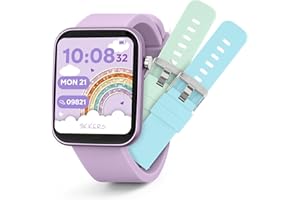 Tikkers Smart Series 13 Smart Watch e cinturino in silicone lilla, Lilla, misura unica, Casual