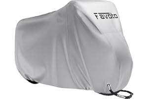 Favoto Bike Cover for 2 Bikes Outdoor Waterproof Bicycle Cover 29 Inch Windproof UV Sun Snow Dustproof with Lock Hole for Mountain Bike Road Bike