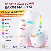 HyMark Y&uuml;z ve Boyun G&uuml;zellik Cihazı LED Y&uuml;z Maskesi Foton Maskesi 7 Renkli Cilt Bakım