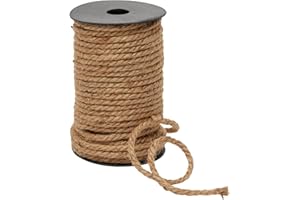 BRIGHT CREATIONS Nautical Rope for Crafts 100 Feet 5mm, Thick Hemp Jute Twine, Brown