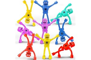 AMYANG Christmas Eve Box Fillers Magnetic Robot Men Travel Toys for Toddlers Kid Boy 5PC Airplane Road Trip Car Travel Activities Fridge Magnet Fidget for Christmas Stocking Stuffers Party Favors Gifts