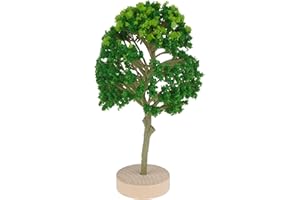 HobbyFun Miniatur Baum ca. H 12 cm 2er Set Miniatur Kunststoff Breite 6.5 cm Höhe 12 cm Ganzjährig Deko Modellbau Diorama Zubehör