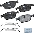 Bendix CFC1412 Premium Copper Free Ceramic Brake Pad (with Installation Hardware Front)