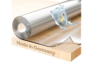 BEAUTEX Pellicola trasparente 2 mm + bordo smussato, tovaglia trasparente, protezione tavolo, Made in Germany, misura selezionabile (Larghezza 80 cm x Lunghezza: 300 cm)