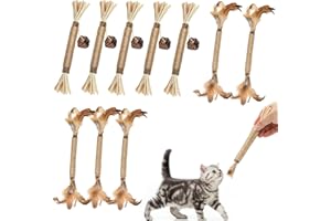 Anevios 10 Stück Katzenminze Sticks, Matatabi Katzensticks, Zahnreinigung Kausticks für Katzen, Kaustangen für Katzen Zahnpflege, Gegen Mundgeruch, Katze Zu Spielen, Beißen, Kauen