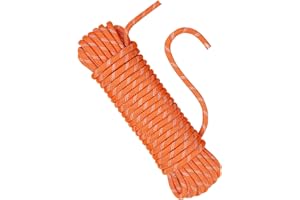 NorthPada 8/10/12 mm Static Nylon Rope Outdoor Climbing Rope for Knotting Exercises, Arborists, Tree Work, Marine, Anchor, Boat, Abseil, Emergency, Swing