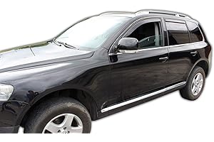 ‎J&J AUTOMOTIVE J&J AUTOMOTIVE | Windabweiser Passend Für Touareg 5-Türer 2003-2010, Heko Regenabweiser, Getönt, Set 4-Teilig, Vorne, Hinten, Aerodynamisch