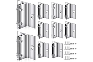 Zonon 10 Pack Aluminum Corridor Sign Holder, 1/8" Substrate, Sign Mount Bracket Design for Restroom, Conference Room Classic Signs (Silver,2")