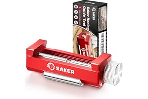 Saker Herramienta de guía de afilado mejorada: soporte de afilado descentrado para cinceles y planos cortos de carpintería de 0.2 a 2.56 pulgadas, color rojo