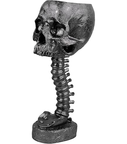 Schädeltopf Aus Harz - Blumentopf Oder Deko-Schale Für Halloween & Partys