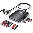 Beikell Lettore di Schede, Alta Velocità 4 in 1 Doppio Connettore USB-C/USB 3.0 a SD/TF/MS/CF Card Reader Adapter con 4 Slot-