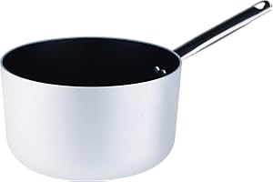 Pentole Agnelli ALSA105S16 Platinum Casseruola Alta in Alluminio, con Manico Tubolare in Acciaio Inossidabile, 16 cm, Argento