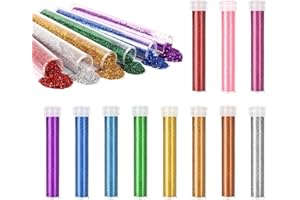 Dreamil Glitzer Set 11 Stück Kinder Glitzerpulver Glitzerstreuer Feiner Glitter Gel Bastelglitzer Körpernagelglitzer für Handwerk Tumble Nail Party Make-Up Gesicht Festival Dekoration