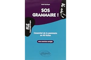 FLE. SOS Grammaire. L’essentiel de la grammaire en 40 fiches avec exercices corrigés (Niveau 2)(Français langues étrangères): L'essentiel de la grammaire en 40 fiches Niveau 2