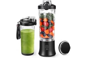 DOUBLECARE Blender Smoothie Maker, 600 ml Electric USB Juicer Blender, Portable Mini Blender with Six Blades for Shakes and Smoothies, Juice Mixer, Ideal for Mixing