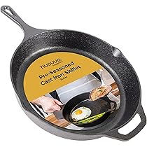 nuovva Pre seasoned gietijzeren koekenpan - ovenbestendig grillkookgerei voor binnen en buiten gebruik - gietijzeren pan (30,5 cm - 32 cm nuovva Pre seasoned gietijzeren koekenpan - ovenbestendig grillkookgerei voor binnen en buiten gebruik - gietijzeren pan (30,5 cm - 32 cm