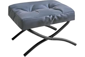 IBUYKE 11.8”H Piccolo Poggiapiedi Pieghevole, Sgabello Poggiapiedi Rettangolare per Sedia Pigra, Poggiapiedi Ottomano Moderno Portatile per Soggiorno Camera da Letto, Blu WBD020BU