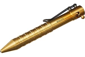 Böker Plus Bolígrafo Táctico Cal 50 Kid Brass, Lápiz Hombre, Dorado, Talla Única