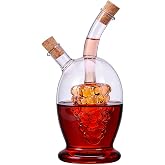 ELETON 473 ml &Uuml;z&uuml;m Astarı 2 &Ccedil;ıkışlı Cam Yağ Sirkesi 2'si 1 Arada Şişe, Cam Yağ ve Sirke Kabı