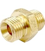 4x Messing Gasschlauch Schnellkupplungen 1/4'' - DN8 Doppelnippel Für Klima & Solar