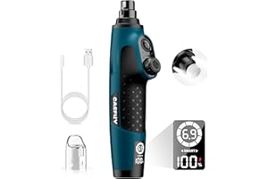 Casfuy Smarter Krallenschleifer für Hunde 6-Gang – 50% Mehr Leistung Krallenschleifer für Haustiere mit 2 LED-Leuchten, Superleise, Wiederaufladbare für Große, Mittelgroße und Kleine Hunde und Katzen