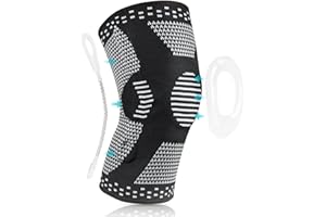 ACWOO Orteza na kolano, profesjonalna opaska uciskowa na kolano dla mężczyzn i kobiet z żelowymi podkładkami na rzepkę i stabilizatorami bocznymi, wsparcie kolana do biegania, rozdarcia łąkotki,