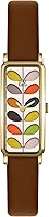 Orla Kiely Womens Analogue Classic Quartz Watch with Leather Strap OK2104