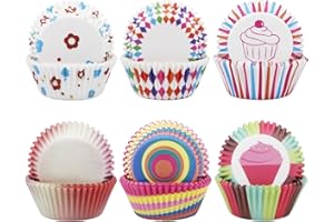 Druuzyl 300 Pezzi Pirottini per Muffin in Carta - Stampo Arcobaleno per Cupcake, Cioccolatini e Dolci, Ideale per Matrimoni e Compleanni (Ø5cm)
