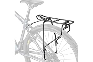 PINNAMAX Portabici posteriore per bicicletta – Portapacchi compatibile con sistema MIK, portapacchi per freni a disco/non freni a disco, altezza regolabile per telaio 26"-29"