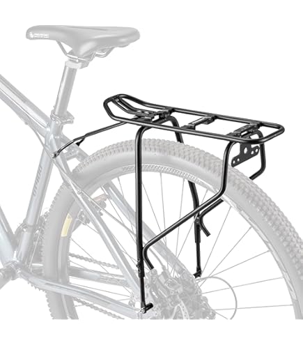 V BIKE PORTE BAGAGE, GRILLE ARRIÈRE ACIER NOIR AJUSTABLE 24 À 26 VÉLO