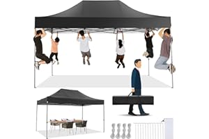 COBIZI Gazebo Pieghevole 3 x 4.5m, Impermeabile, Stabile 3,0, Per Esterni, Pieghevole, Gazebo 3 x 4.5, Tenda Pieghevole Per Feste, Protezione UV 50+ (Telaio Ispessito)