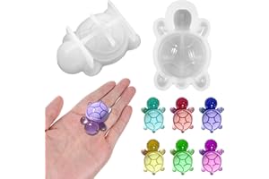Mabor Mini Silikonform Schildkröte, 2 Stück Niedliche Gießform Schildkröte,3D Tier Silikonformen Gießformen zum DIY Basteln für Miniatur Puppenhaus Gartenlandschaftsdekorationszubehör