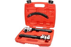 KATSU TOOLS KATSU Compressore Molla Elicoidale Kit 1,2T con Parentesi Graffe Intervallo di Serraggio di 280mm per Auto Sospensione Ammortizzatore Veicolo Struts Morsetti di rimozione