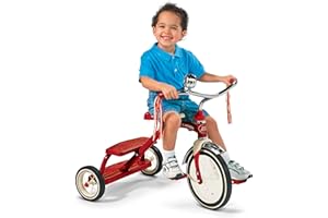 Radio Flyer Classic Red Dual Deck Tricycle: Triciclo Rojo clásico de Dos Pisos para niños pequeños, Triciclo Rojo para Edades de 2,5 a 5 años