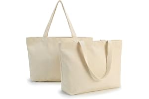 RJTCXJS 2 shoppingpåsar, tygpåse för målning, bomullsväska med handtag (42 x 32 x 10 cm)